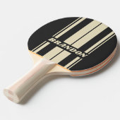 レトロ木炭ストライプボード名 卓球ラケット (正面アングル)