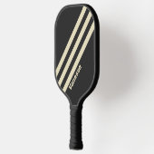 レトロ木炭ストライプ三 ピックルボールラケット (左)