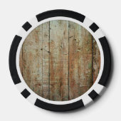 レトロ木製テクスチャパターン ポーカーチップ (裏面)