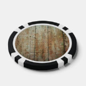 レトロ木製テクスチャパターン ポーカーチップ (シングル)