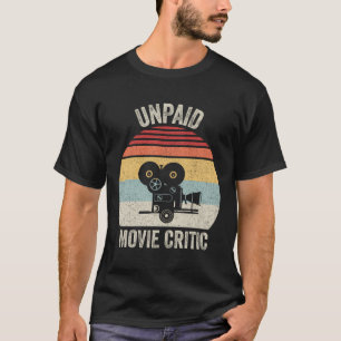 レトロ未払い映画評論家フィルムシネマモーションピクトー Tシャツ