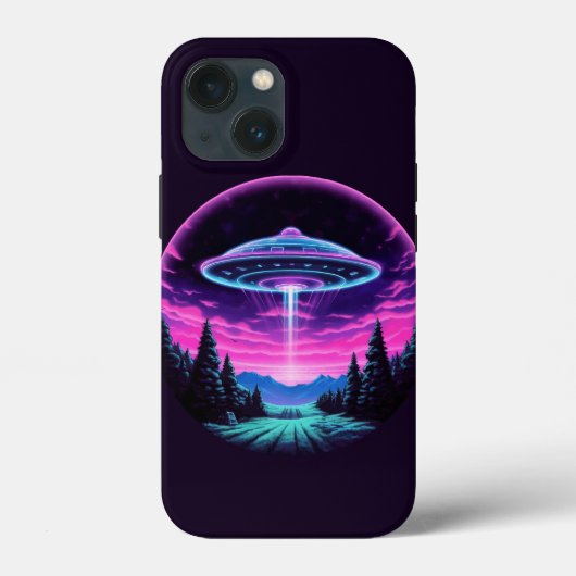 レトロ未来のエイリアンの宇宙船 Case-Mate iPhoneケース (裏面)