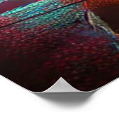 レトロ未来のSynthwaveハイパーカーのポスター ポスター (角)