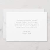 レトロ未来は明るい誕生の発表 招待状 (裏面)