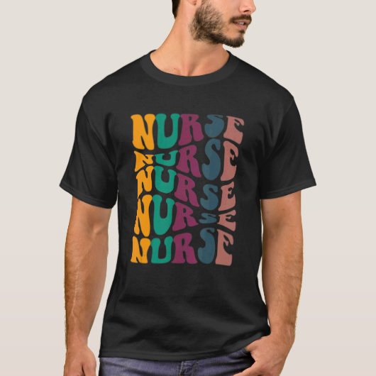 レトロ未来ナースライフナース日 Tシャツ (正面)