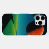 レトロ未来主義シュール惑星 iPhoneケース (裏面横)