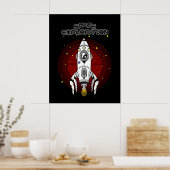 レトロ未来主義宇宙探索 ポスター (キッチン)