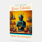 レトロ未来型ロボットROBIA 12J2ミックスロジスト アクリルサイン (傾斜)