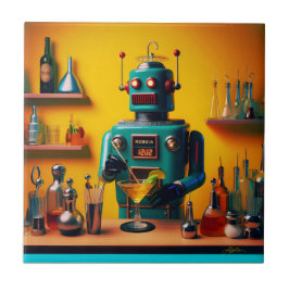 レトロ未来型ロボットROBIA 12J2ミックスロジスト タイル