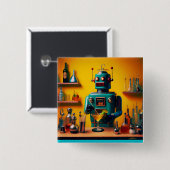 レトロ未来型ロボットROBIA 12J2ミックスロジスト 缶バッジ (正面&裏面)