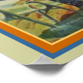 レトロ未来型飛んでいる魚類乗用ミサイル ポスター (角)