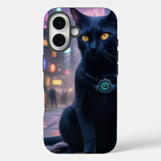 レトロ未来的な猫 iPhone 16ケース