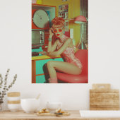 レトロ未来的グラムエステティック ポスター (キッチン)