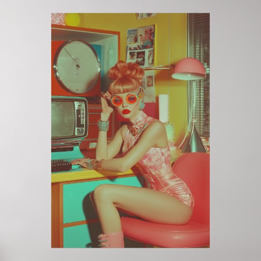 レトロ未来的グラムエステティック ポスター (正面)