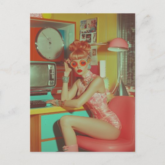 レトロ未来的グラムエステティック ポストカード (正面)