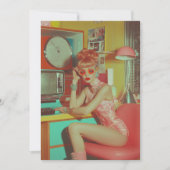 レトロ未来的グラムエステティック 招待状 (正面)