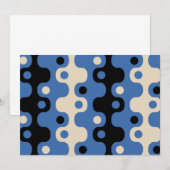 レトロ未来的抽象芸術パターン 招待状 (正面/裏面)