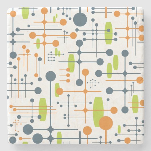 レトロ未来的 ストーンコースター (正面)