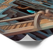 レトロ未来美術ポスター ポスター (角)