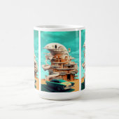 レトロ未来車シネマティック自動車コーヒーマグ コーヒーマグカップ (中央)