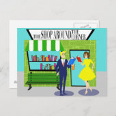 レトロ本好き葉書 ポストカード (正面/裏面)