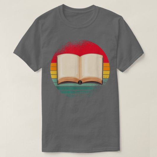レトロ本好読き本虫 Tシャツ (デザイン正面)