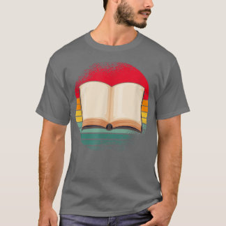 レトロ本好読き本虫 Tシャツ