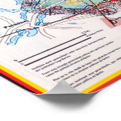 レトロ東/西ベルリン地図ポスター ポスター (角)