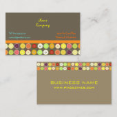 レトロ果汁〜灰褐色の背景 名刺 (正面/裏面)