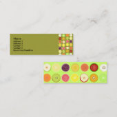 レトロ果物プロファイルカード スキニー名刺 (正面/裏面)