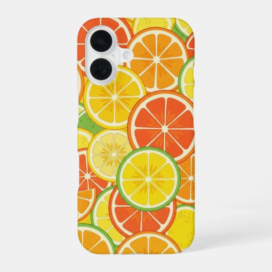 レトロ柑橘スライス iPhone 16ケース (裏面)