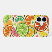 レトロ柑橘スライス iPhone 16ケース (裏面横)