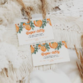 レトロ柑橘系ベビーシャワーおむつラッフルカード エンクロージャーカード