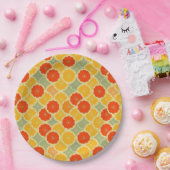 レトロ柑橘類フルーツ陽気 ペーパープレート (パーティー)