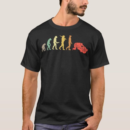 レトロ柔術進化ギフト柔術 Tシャツ (正面)