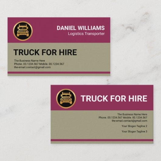 レトロ柱状層台車 名刺 (正面/裏面)