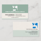 レトロ柱画層給水栓配管配管 名刺 (正面/裏面)