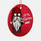 レトロ格言クリスマスオーナメント、ヴィンテージスタイル セラミックオーナメント (右)
