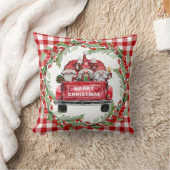 レトロ格言クリスマスバッファローレッドトラックホリデー クッション (ブランケット)