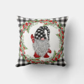 レトロ格言クリスマスホリーベリーリースホリデイ クッション (裏面)