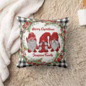 レトロ格言クリスマスホリーベリーリースホリデイ クッション (ブランケット)
