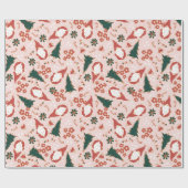 レトロ格言クリスマスラッピング紙 ラッピングペーパー (フラット)