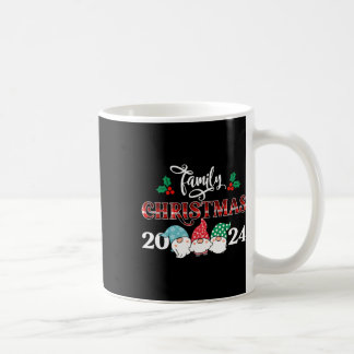 レトロ格言ファミリークリスマス2024赤い格子柄パジャマ コーヒーマグカップ