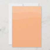 レトロ桃の結婚式の日付を保存 招待状 (裏面)