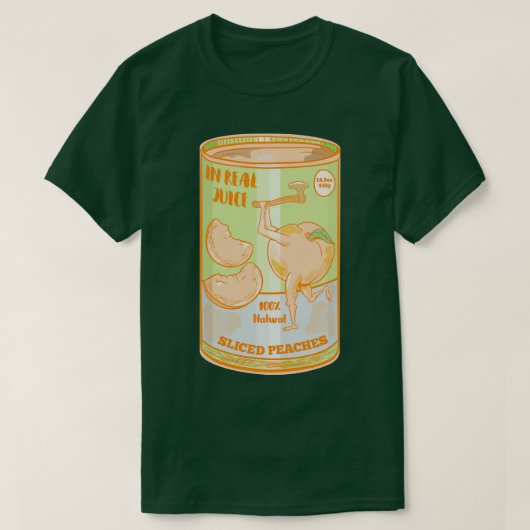 レトロ桃 Tシャツ (デザイン正面)