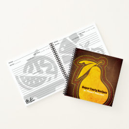 レトロ梨パーソナル料理本レシピ手帳 ノートブック