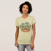 レトロ植物ママ モンステラ植物イラスト Tシャツ (正面フル)