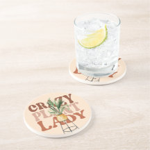 レトロ植物レディーウォーターカラープラントタイポグラフィ