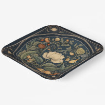 レトロ植物学ハロウィン/ハローウィンパーティプレート