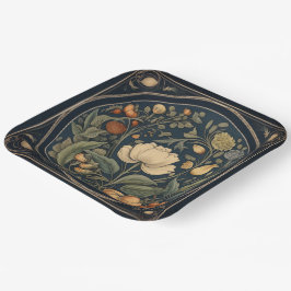 レトロ植物学ハロウィン/ハローウィンパーティプレート ペーパープレート